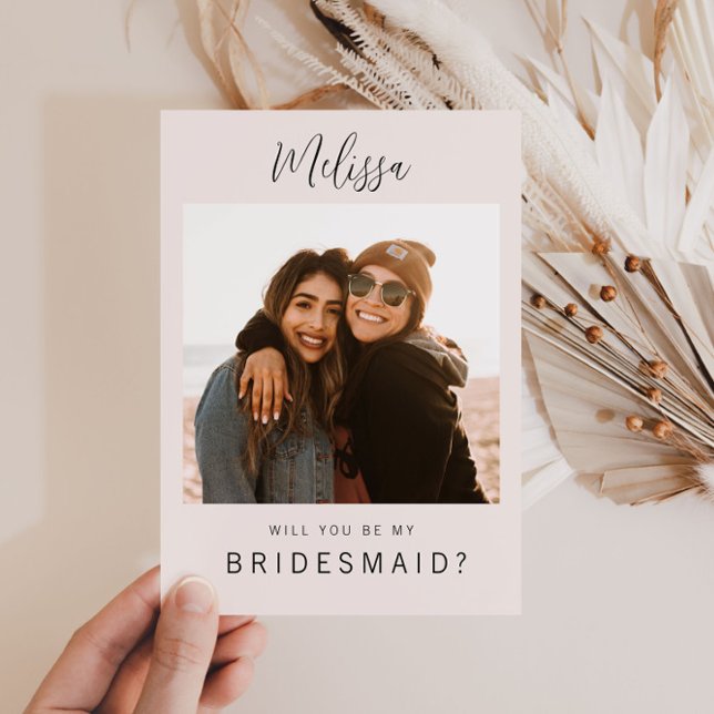 custom photo will you be my bridesmaid card (Creator Uploaded)
