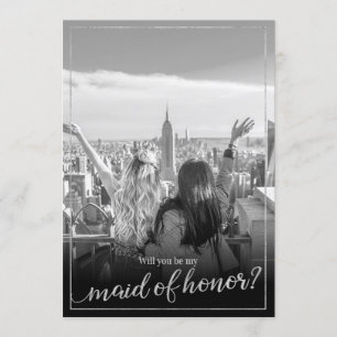 Custom Photo Will You Be My Maid of Honour Invitation
