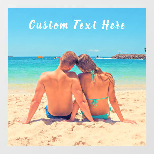 Custom Photo Window Cling Personalised Text Name