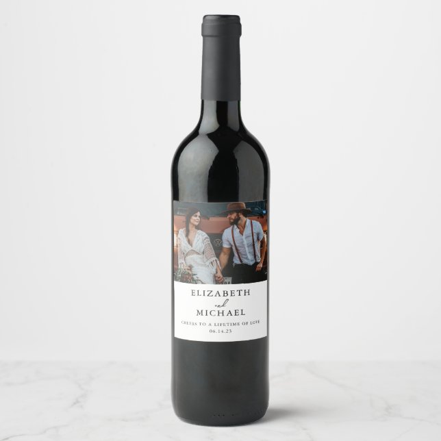 Custom Photo Wine Label Personalised Wine Label (Front)