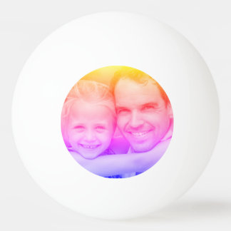 Custom photo with colorful filter ping pong ball
