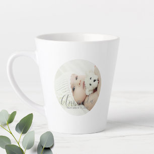 Custom Photo with Custom Name and Text Latte Mug