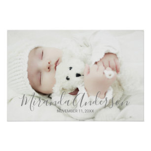 Custom Photo with Custom Name and Text Poster