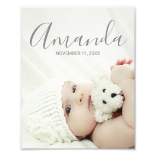 Custom Photo with Custom Name and Text Print
