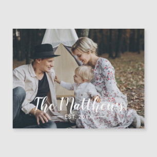 Custom photo with family name and established year