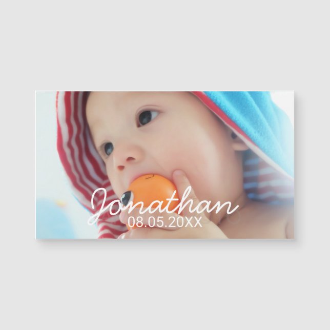 Custom Photo with Name and Date (Front)