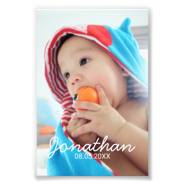 Custom Photo with Name and Date Print (Front)