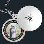 Custom Photo with Personalized Text Locket Necklace<br><div class="desc">Cherish your most treasured memories with this customizable locket necklace. Featuring a photo insert surrounded by heart accents and space for personalized text, this elegant locket is perfect for weddings, anniversaries, or meaningful gifts. The silver-tone finish and delicate chain make it a timeless keepsake for loved ones or a beautiful...</div>
