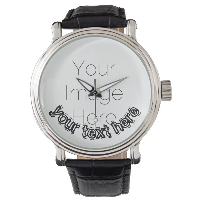 Custom Photo with Personalized text  Watch (Front)
