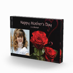 Custom Photo with Rose, Mothers Day Acrylic Gift