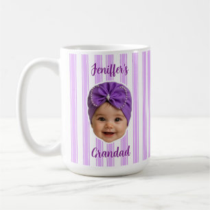 Custom Photo With Stripes Pattern Mug For Dad