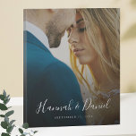 Custom Photo with Whimsical Script  Faux Canvas Print<br><div class="desc">Personalise this faux canvas with your favourite photo! We've included sample text in white, including first names in a lively whimsical script. But please don't feel limited by our example format that uses first names and a date! You can replace the sample names and date with any type of message,...</div>