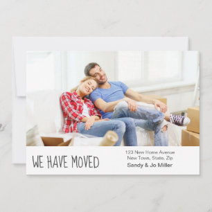 Custom Photo with Your Names and New Address Announcement