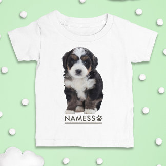 Custom Photo With Your Pet Dog Name Picture On Baby T-Shirt