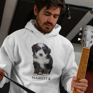 Custom Photo With Your Pet Dog Name Picture On Hoodie