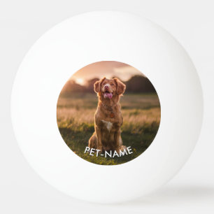 Custom Photo With Your Pet Dog Name Picture On Ping Pong Ball