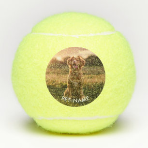 Custom Photo With Your Pet Dog Name Picture On Tennis Balls