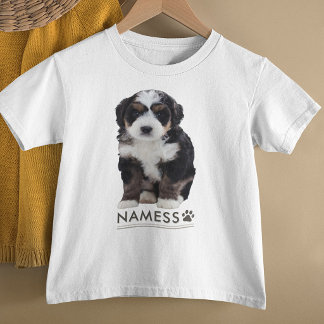Custom Photo With Your Pet Dog Name Picture On Toddler T-Shirt