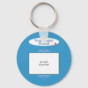 Custom Photo! Worlds Greatest Briard Key Ring
