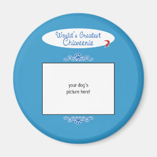 Custom Photo! Worlds Greatest Chiweenie Magnet