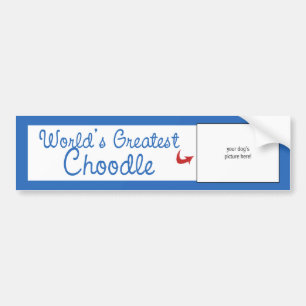 Custom Photo! Worlds Greatest Choodle Bumper Sticker