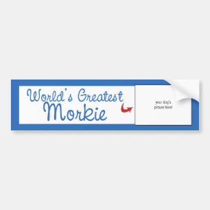 Custom Photo! Worlds Greatest Morkie Bumper Sticker