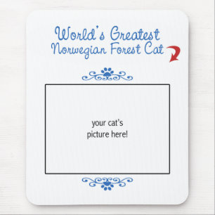 Custom Photo! Worlds Greatest Norwegian Forest Cat Mouse Pad
