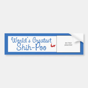Custom Photo! Worlds Greatest Shih-Poo Bumper Sticker