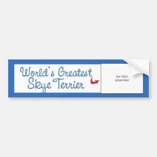 Custom Photo! Worlds Greatest Skye Terrier Bumper Sticker