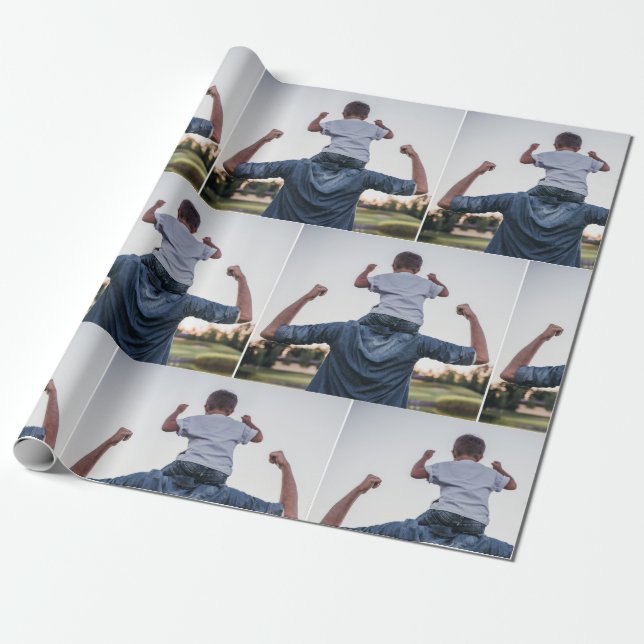 Custom Photo Wrapping Paper, Personalised Wrapping Wrapping Paper (Unrolled)