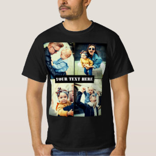 Custom photo x4 and personalised text T-Shirt