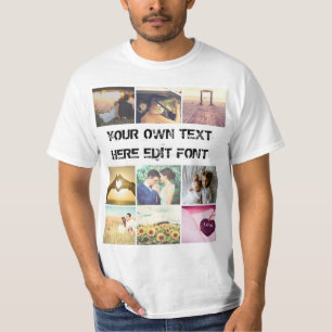 Custom photo x9 and your own text T-Shirt