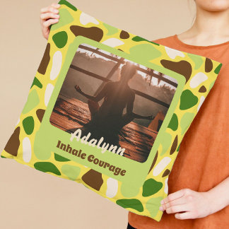 Custom Photo Yoga Lover Teacher Mum Women Gift Cushion