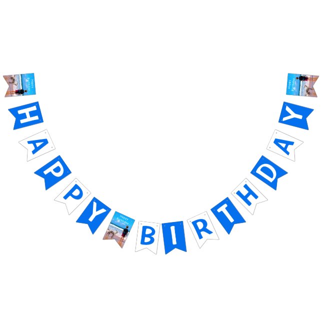 Custom Photo Your Design - Happy Birthday - My Pet Bunting (All)