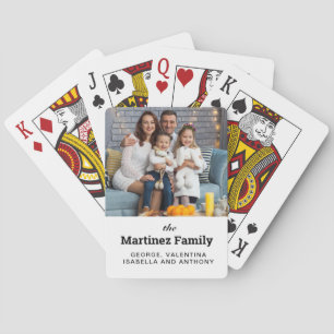Custom Photo Your Names Playing Cards