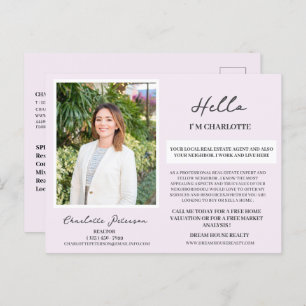 Custom Photo Your Neighbourhood Unique Real Estate Postcard