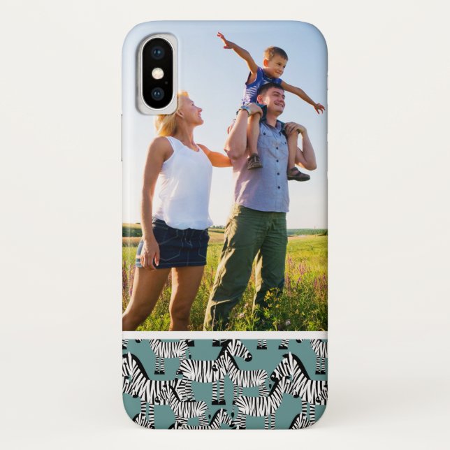 Custom Photo Zebra Pattern Case-Mate iPhone Case (Back)