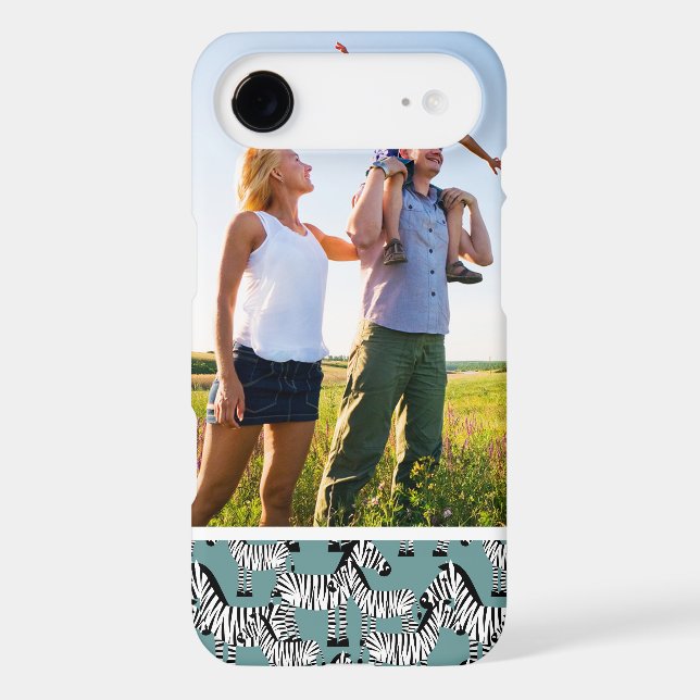 Custom Photo Zebra Pattern Case-Mate iPhone Case (Back)