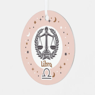 Custom Photo Zodiac Sign Libra Metal Tree Decoration