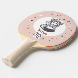 Custom Photo Zodiac Sign Virgo Ping Pong Paddle