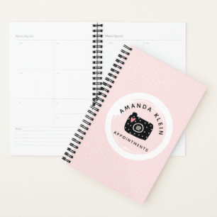Custom Photographer Camera Logo Appointment Book Planner