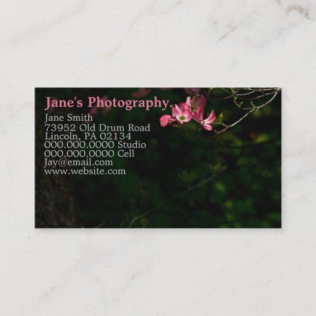 Custom Photography Business Cards (Front)