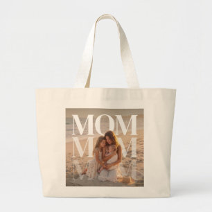 Custom PhotoPop Mum Large Tote Bag