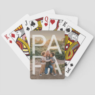 Custom PhotoPop Papa Playing Cards
