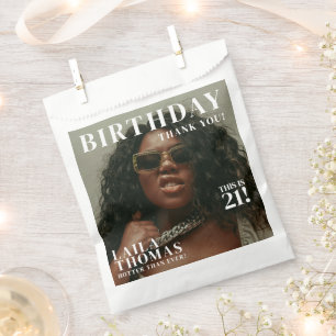 Custom Photos Birthday Party Magazine Cover Favour Bag