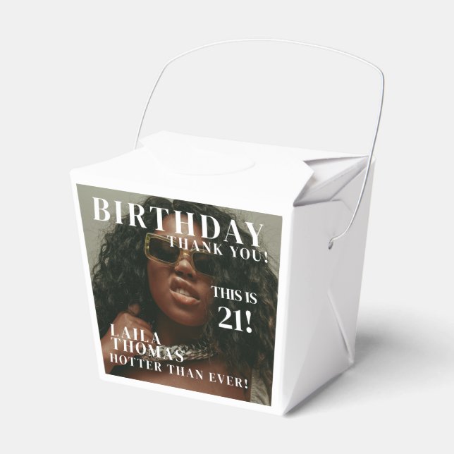 Custom Photos Birthday Party Magazine Cover Favour Box (Front Side)