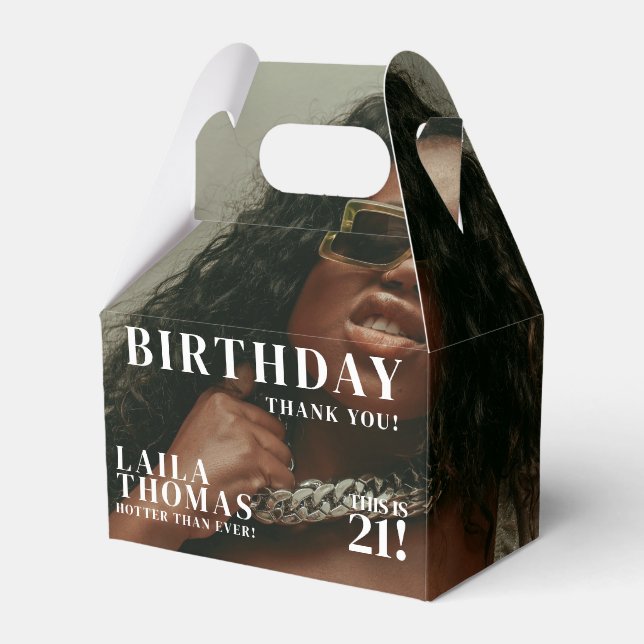 Custom Photos Birthday Party Magazine Cover Favour Box (Front Side)