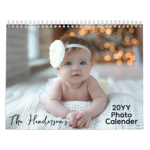 Custom Photos Calendar Editable Year Text