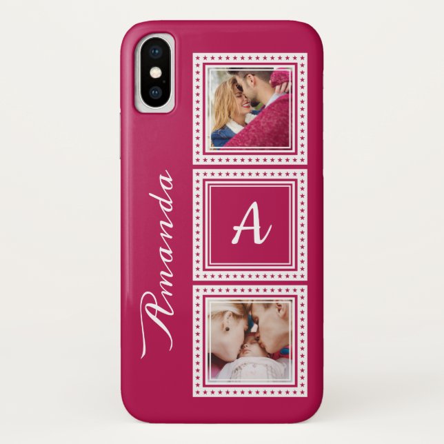 Custom photos, monogram, name & colour cases (Back)