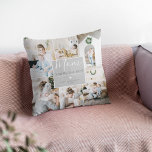 Custom Photos Mum You Are the Best | Personalised Cushion<br><div class="desc">Simply upload 6 of your most precious photos from your computer or phone to this modern, elegant throw pillow for mothers, featuring the text 'Mum'' in an elegant handwritten script 'You're the best' on a pale grey block background that can be changed to any colour. Personalise the message and children's...</div>